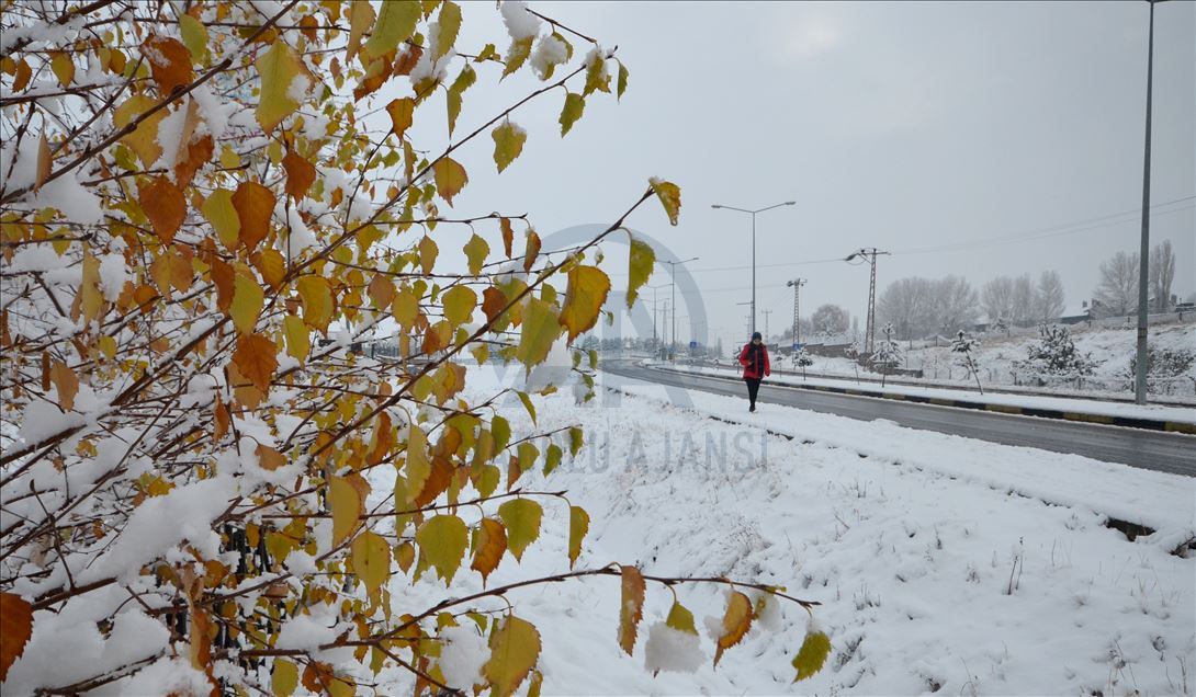 Kars'ta kar ve soğuk hava etkili oldu