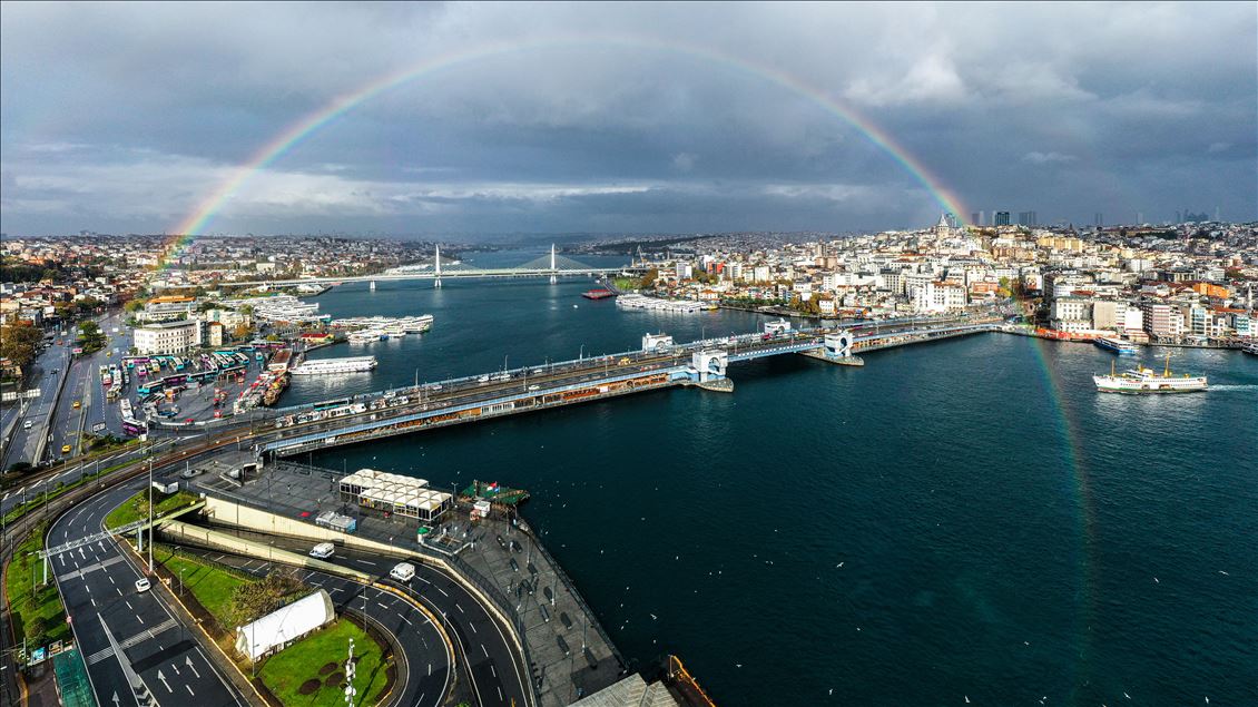 Rainbow over Istanbul
