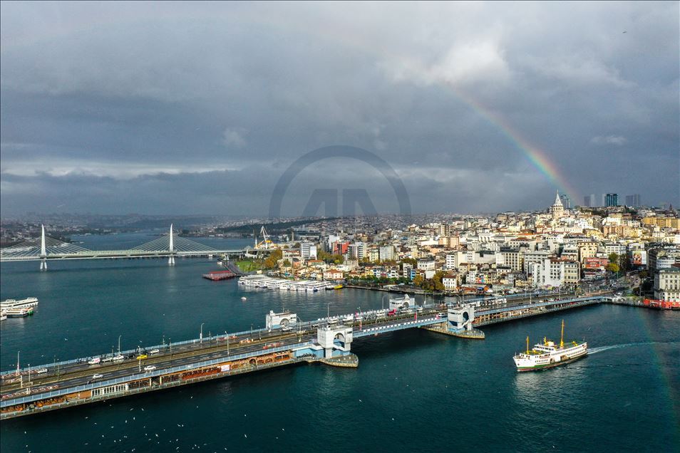 Rainbow over Istanbul