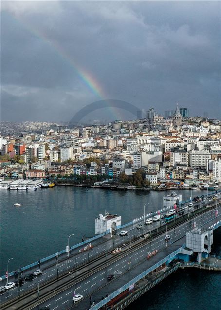 Rainbow over Istanbul