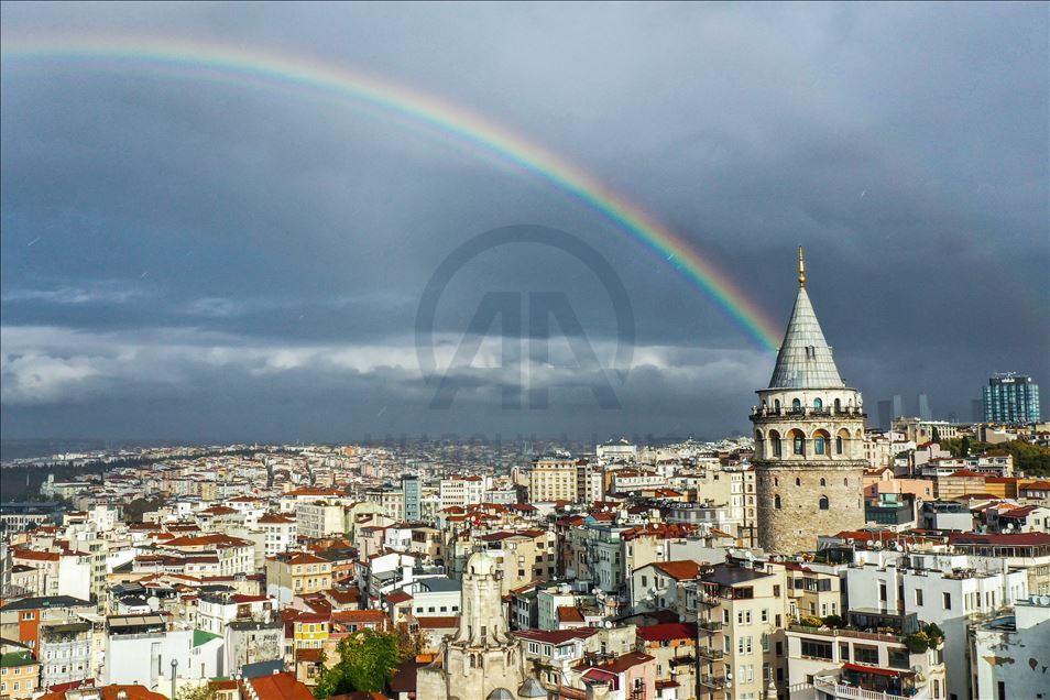 Rainbow over Istanbul