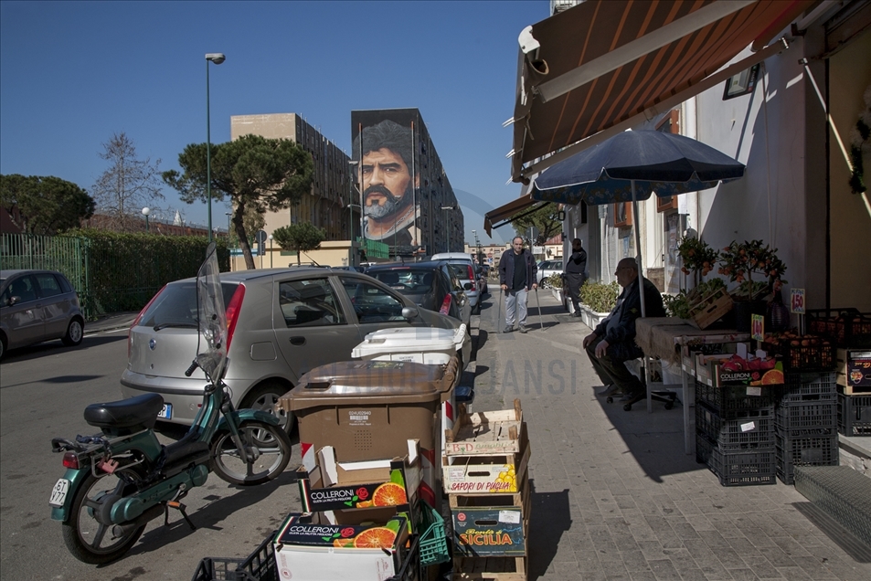 El mural más grande de Diego Armando Maradona en Nápoles