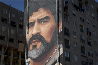 El mural más grande de Diego Armando Maradona en Nápoles