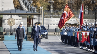 Cumhurbaşkanı Erdoğan, Türkiye'ye gelen Katar Emiri Al Sani'yi resmi törenle karşıladı