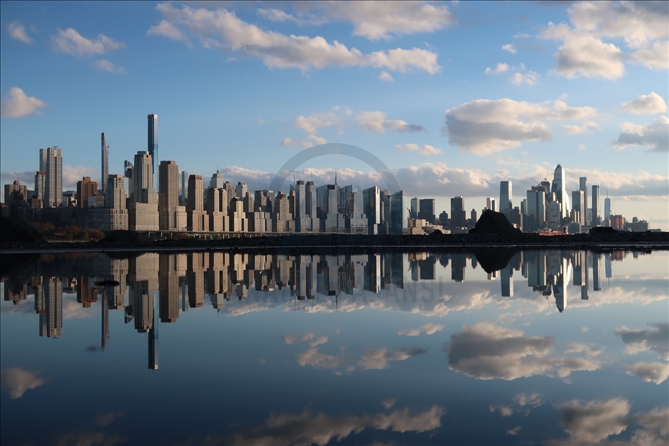 Indahnya matahari terbenam di New York