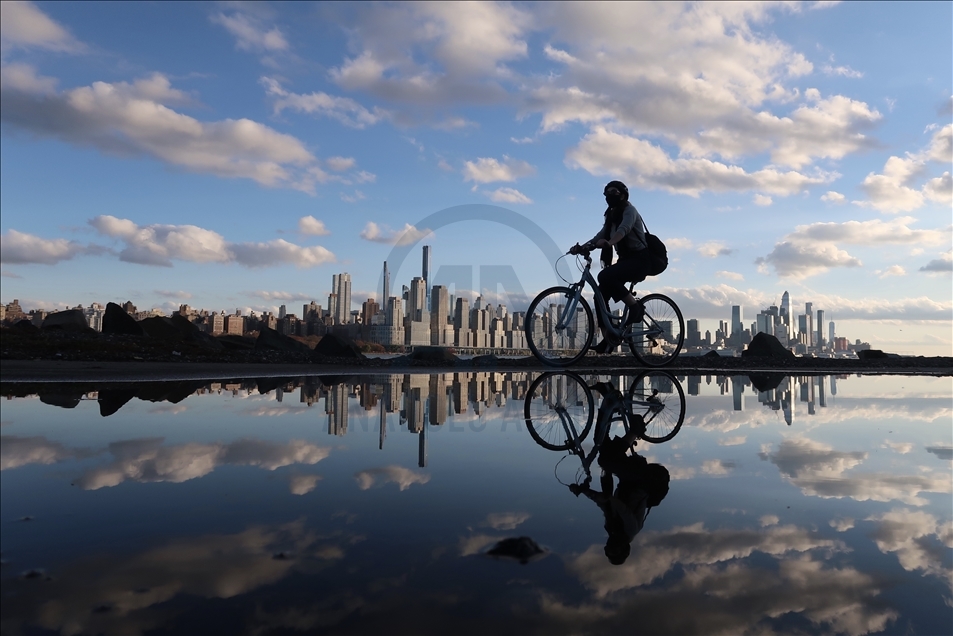 Sunset over New York City