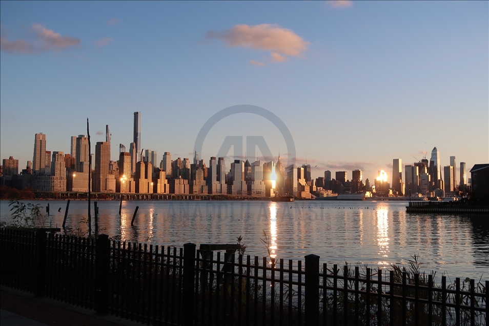 Sunset over New York City