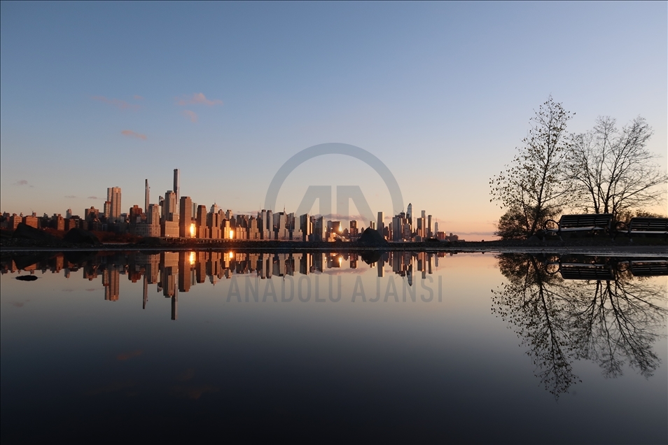 Sunset over New York City