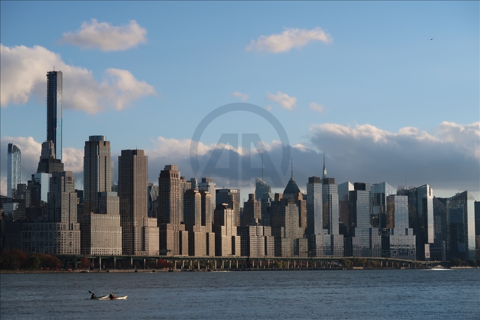 Sunset over New York City