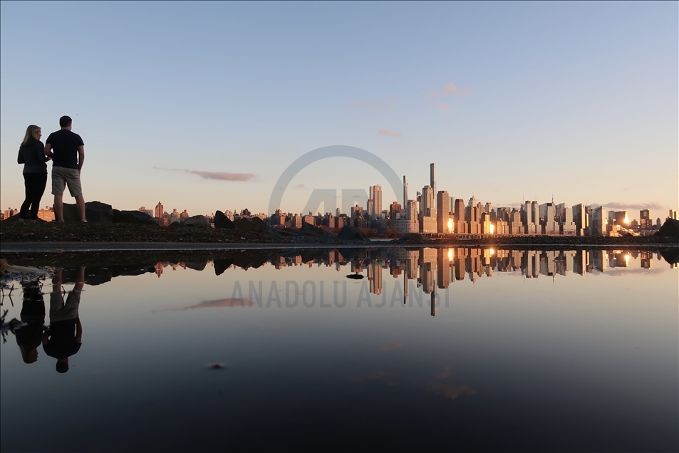 Sunset over New York City