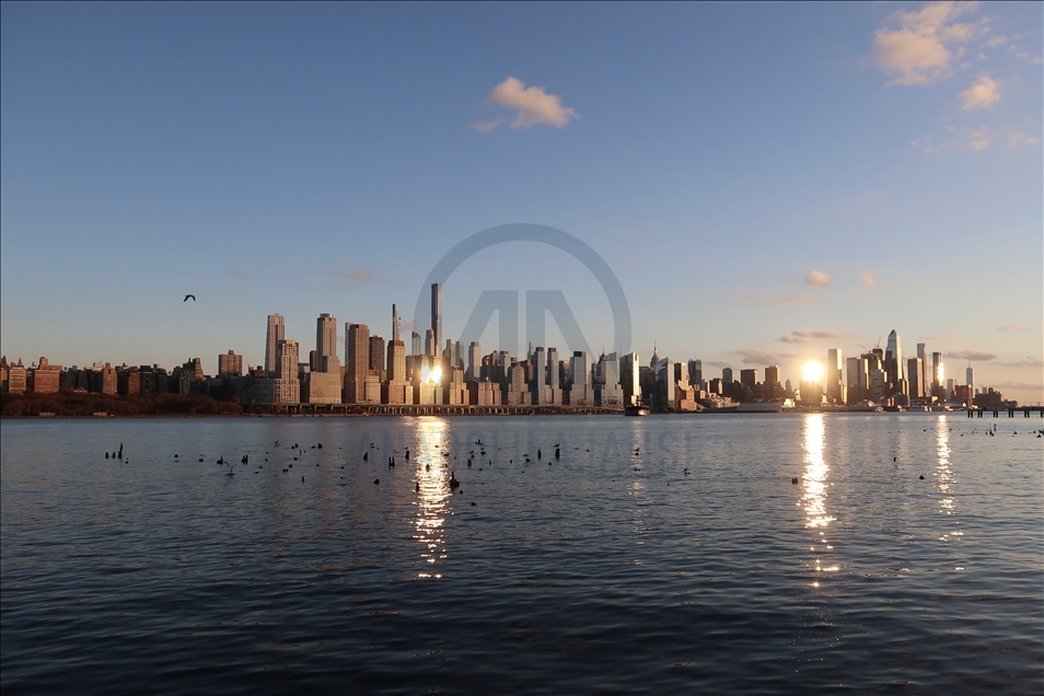 Sunset over New York City