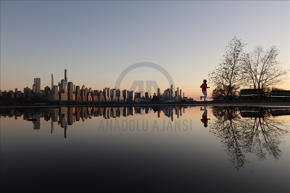 Sunset over New York City