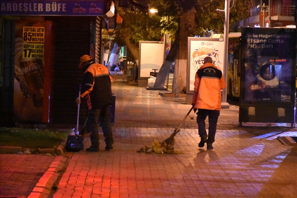 Malatya'da Kovid-19 tedbirleri kapsamında sokağa çıkma kısıtlaması başladı