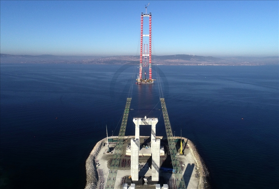 1915 Çanakkale Köprüsü'nün yüksekliği Eyfel Kulesi'ni geçti