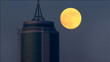 Konya'da dolunay AA objektifine yansıdı