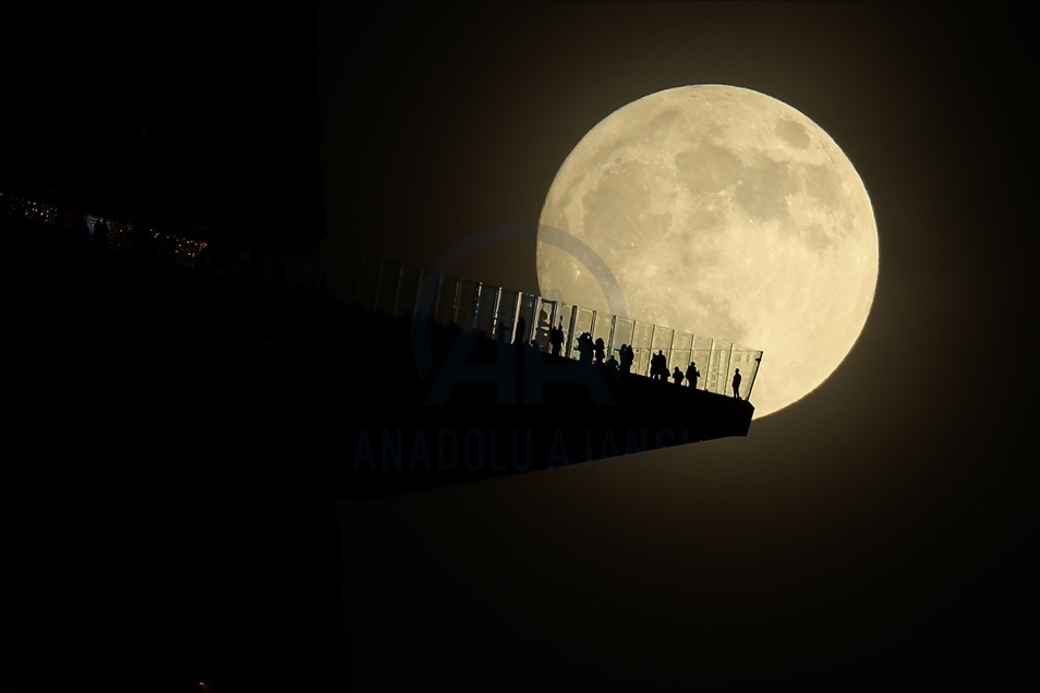 Full moon over New York City  