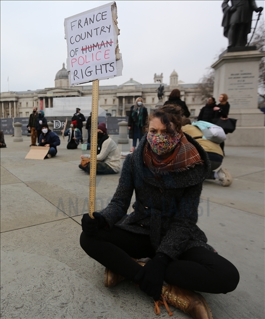 В Великобритании прошла акция против полицейского насилия и законопроекта о безопасности во Франции
