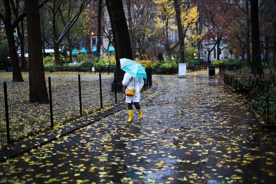 New York'ta yağmur