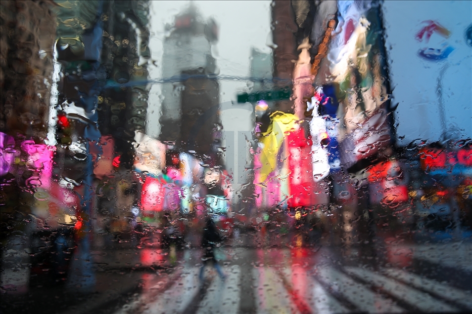 New York'ta yağmur