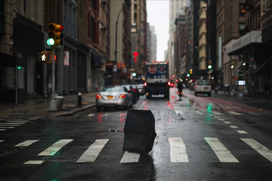 New York'ta yağmur