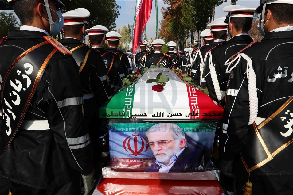 Pemakaman ilmuan nuklir Iran Mohsen Fakhrizadeh Mahabadi