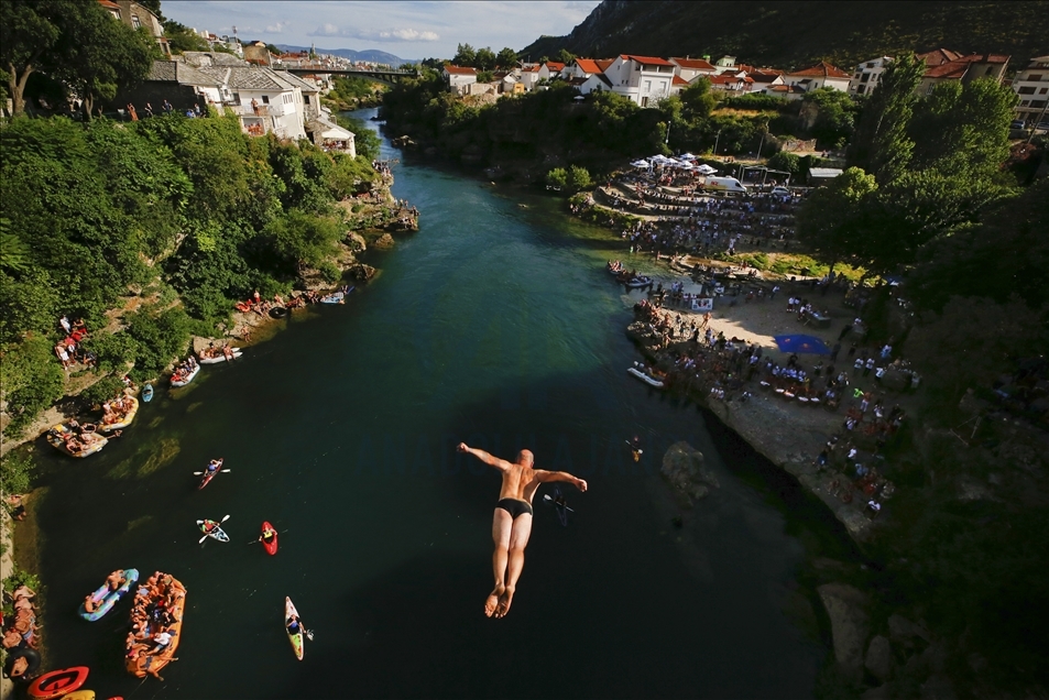 Traditional Mostar Bridge Diving competition