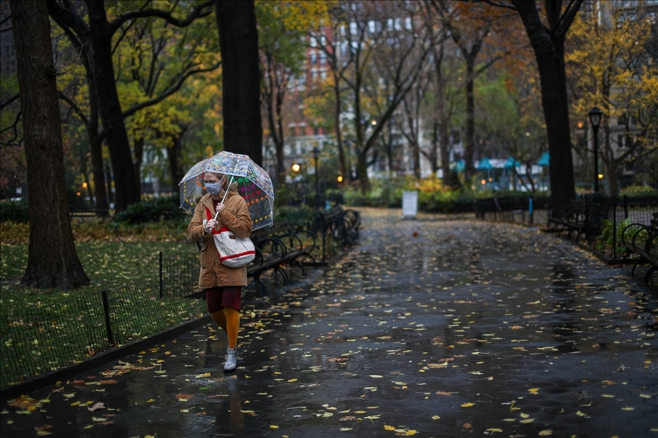New York'ta yağmur