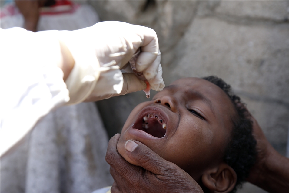 Yemen'de çocuk felci aşı kampanyası başlatıldı