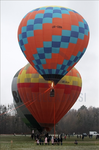 Festival balon udara "Mongolfieria" di Kiev
