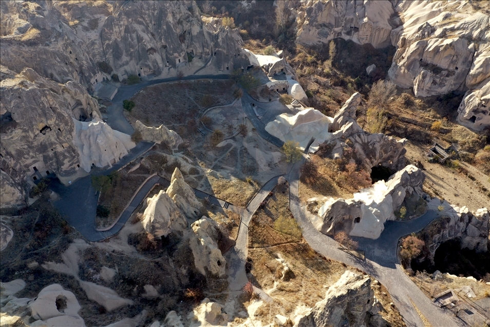Kapadokya'daki turistik merkezlerde Kovid-19 sessizliği