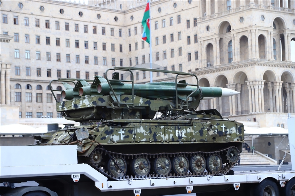 Military parade rehearsal in Azerbaijan