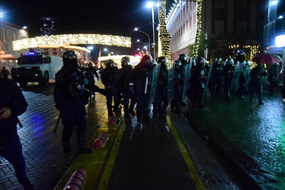 Protests over police shooting of a young man in Albania