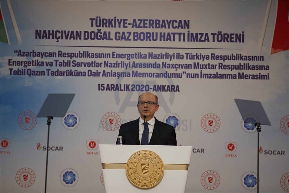 Türkiye-Nahçıvan Doğal Gaz Boru Hattı için imzalar atıldı