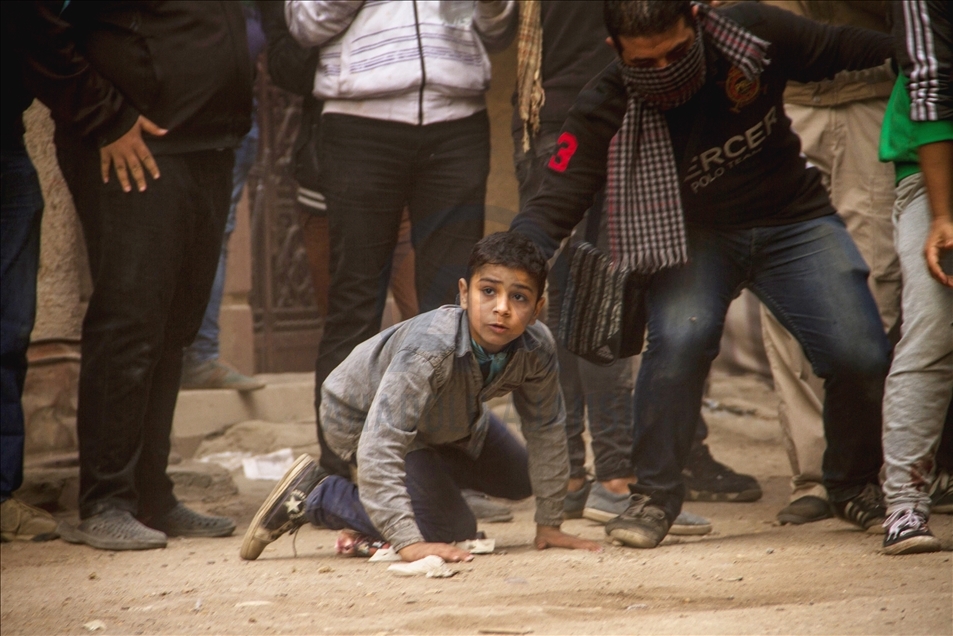 Protesta en Egipto marca el cuarto aniversario de la revolución 