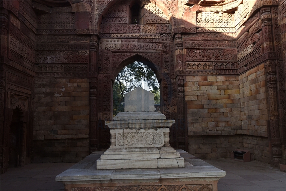 NEW DELHI, INDIA -DECEMBER 14, 2020 : A view of Tomb Shamsud-Din-Iltumish son in law and successor of Qutub'd-Din-Aibak at Qutub Minar complex as the complex re-opens to the public after lockdown, in New Delhi, India, on December 14, 2020 : Imtiyaz Khan 