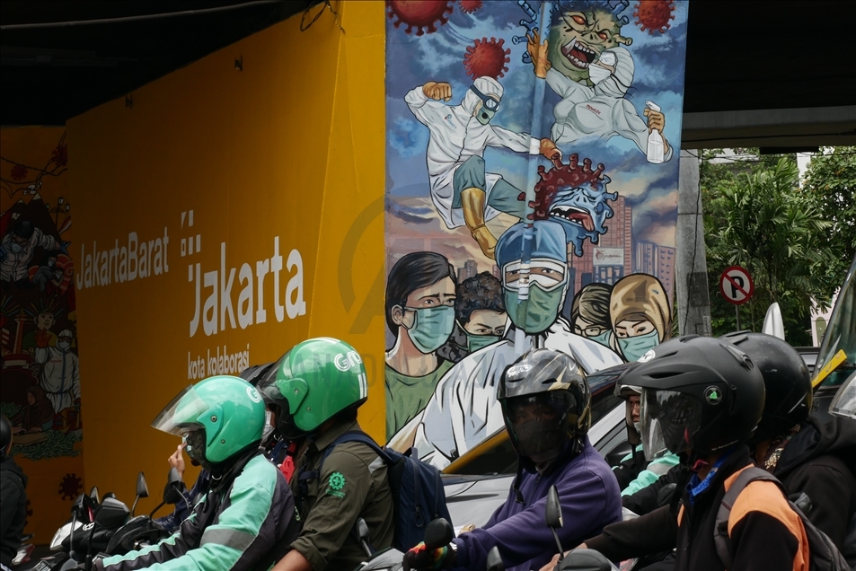 Mural Covid-19 di Jakarta