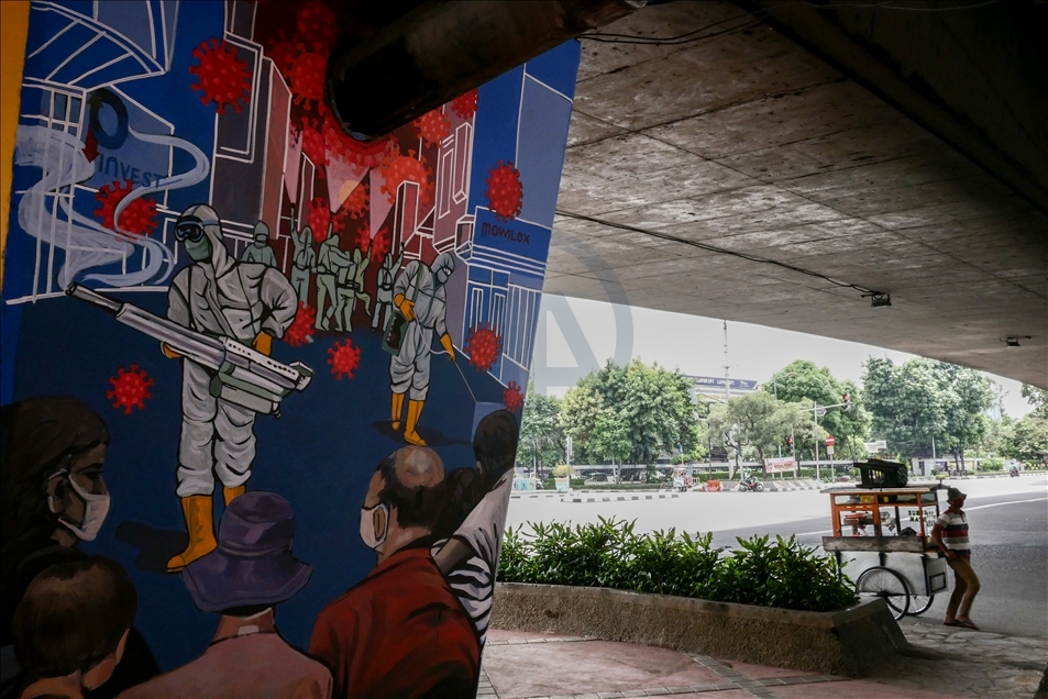 Mural Covid-19 di Jakarta