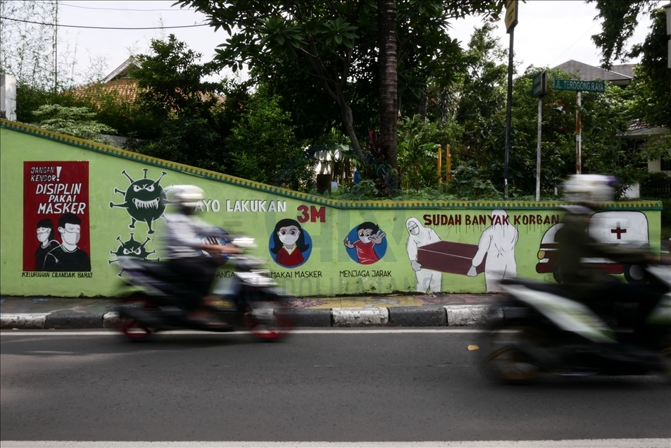 Mural Covid-19 di Jakarta