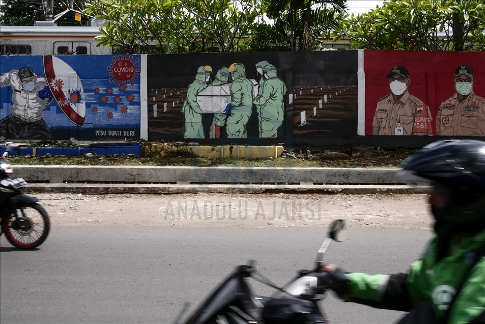 Mural Covid-19 di Jakarta
