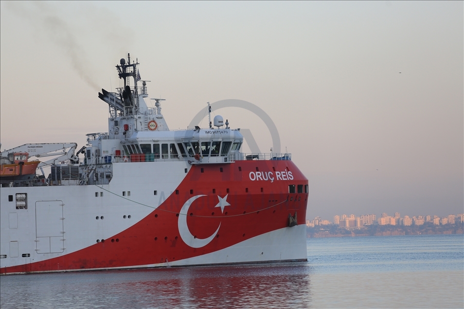 Oruc Reis seismic research vessel leaves Antalya Port