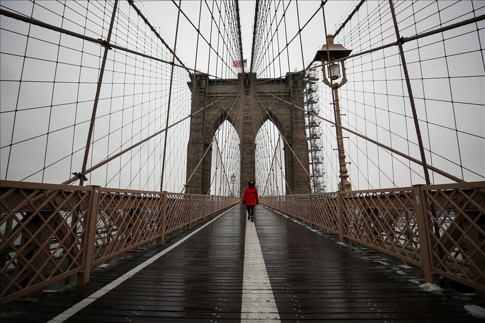 New York'ta kar yağışı