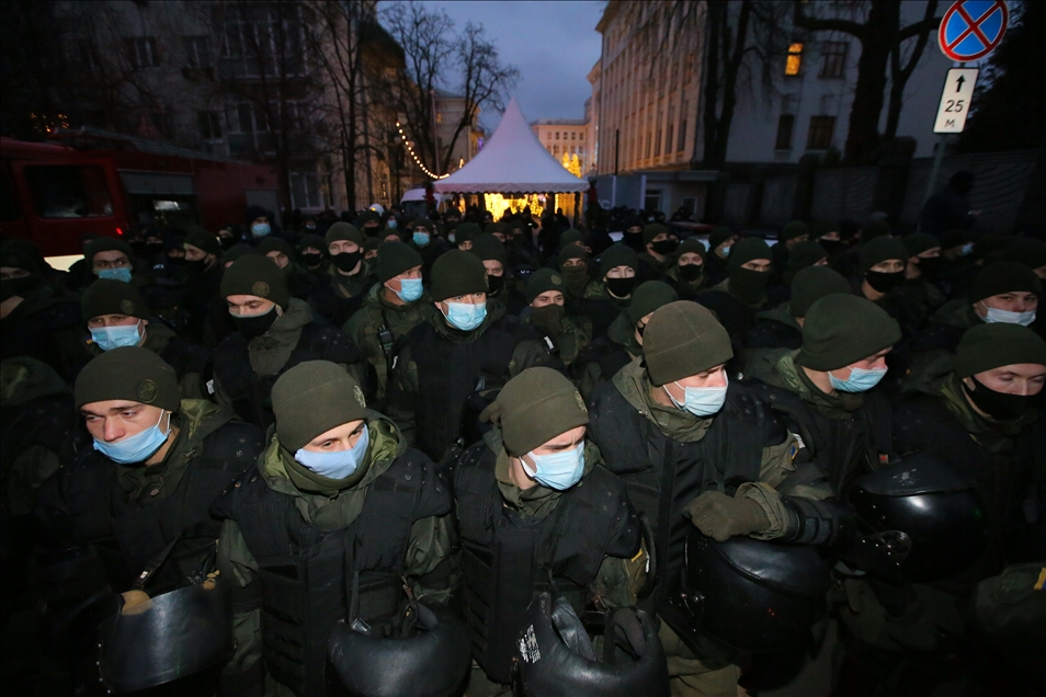 Ukrayna'da küçük ölçekli işletmelerden protesto