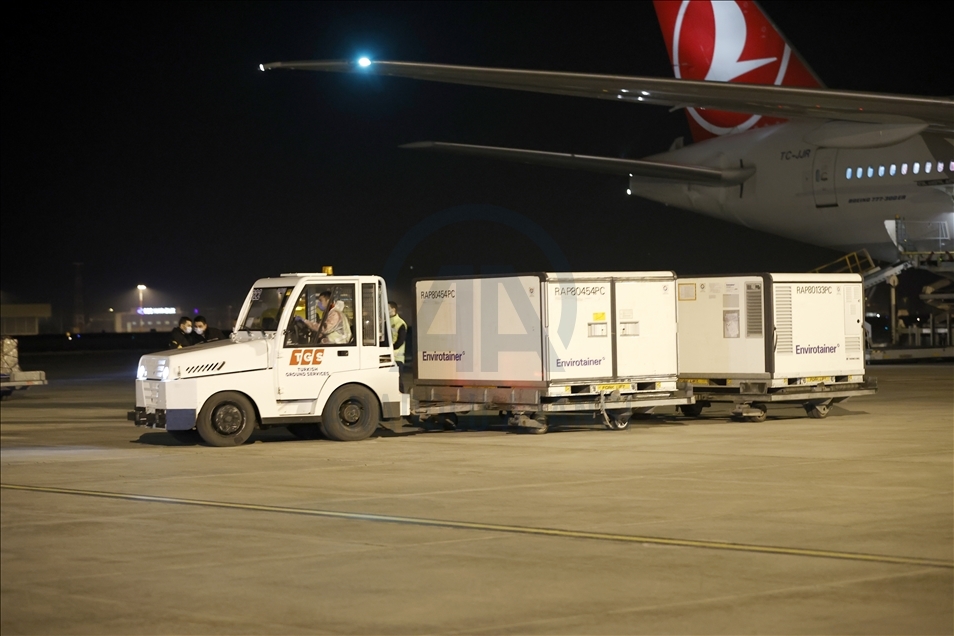 Gelombang pertama kiriman vaksin Covid-19 tiba di Turki