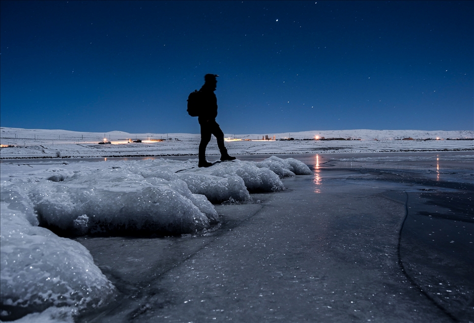 Night sky over the Lake Cildir