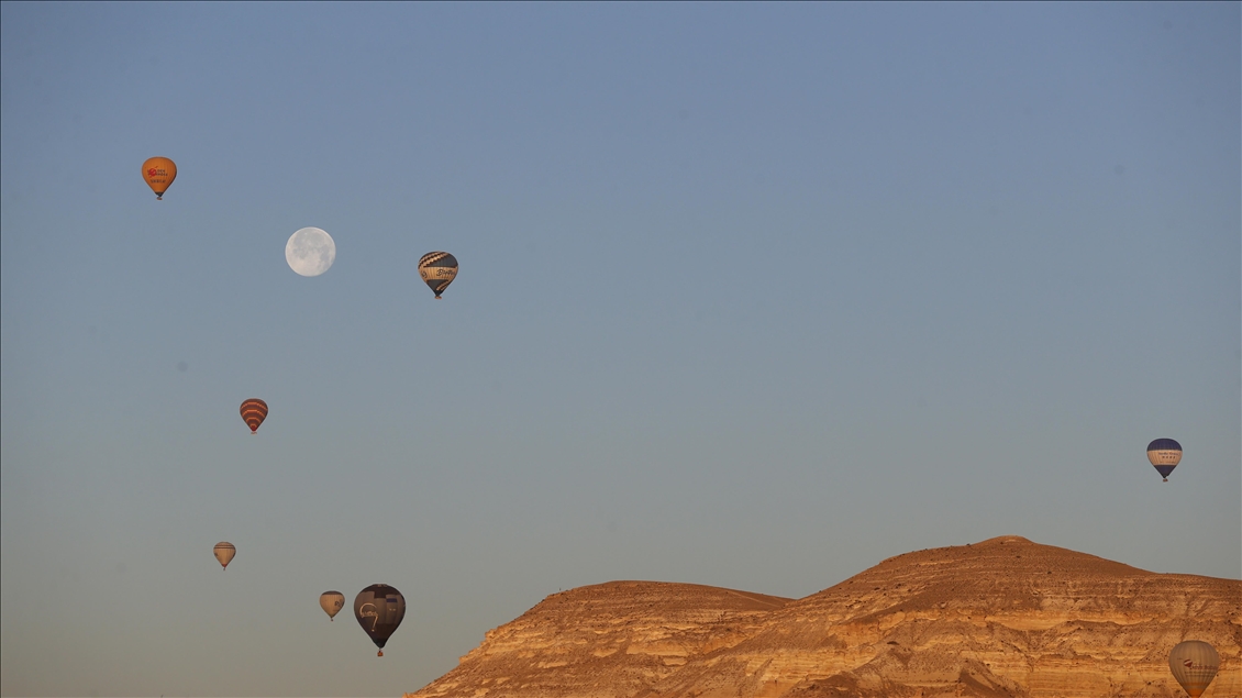 Full moon over Cappadocia