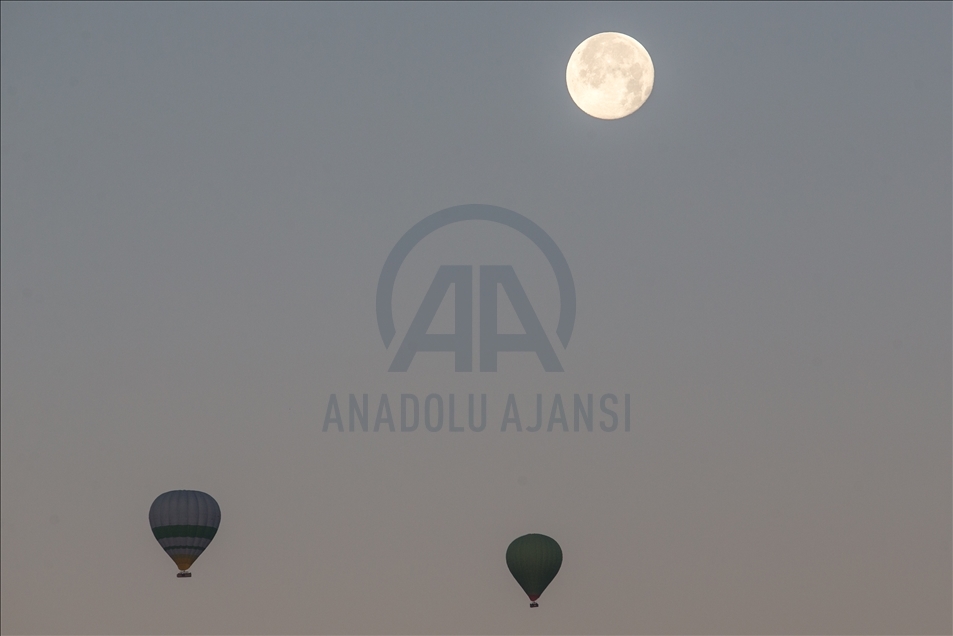 Full moon over Cappadocia