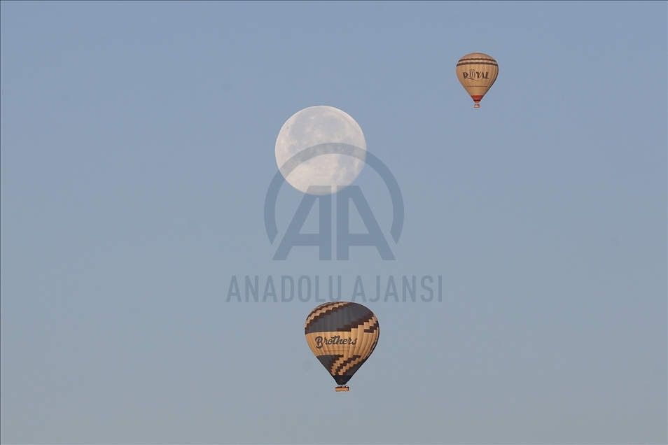 Full moon over Cappadocia