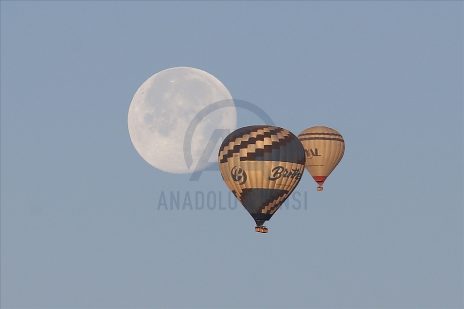 Full moon over Cappadocia