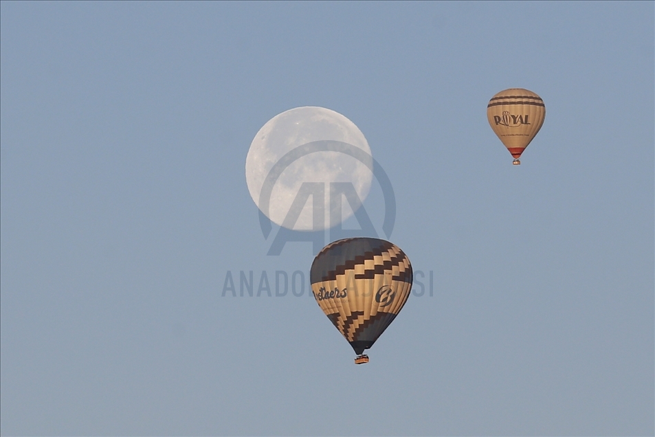 Full moon over Cappadocia