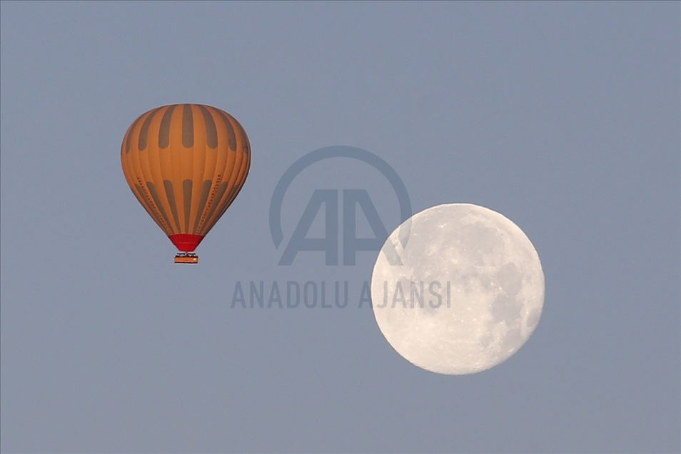 Full moon over Cappadocia